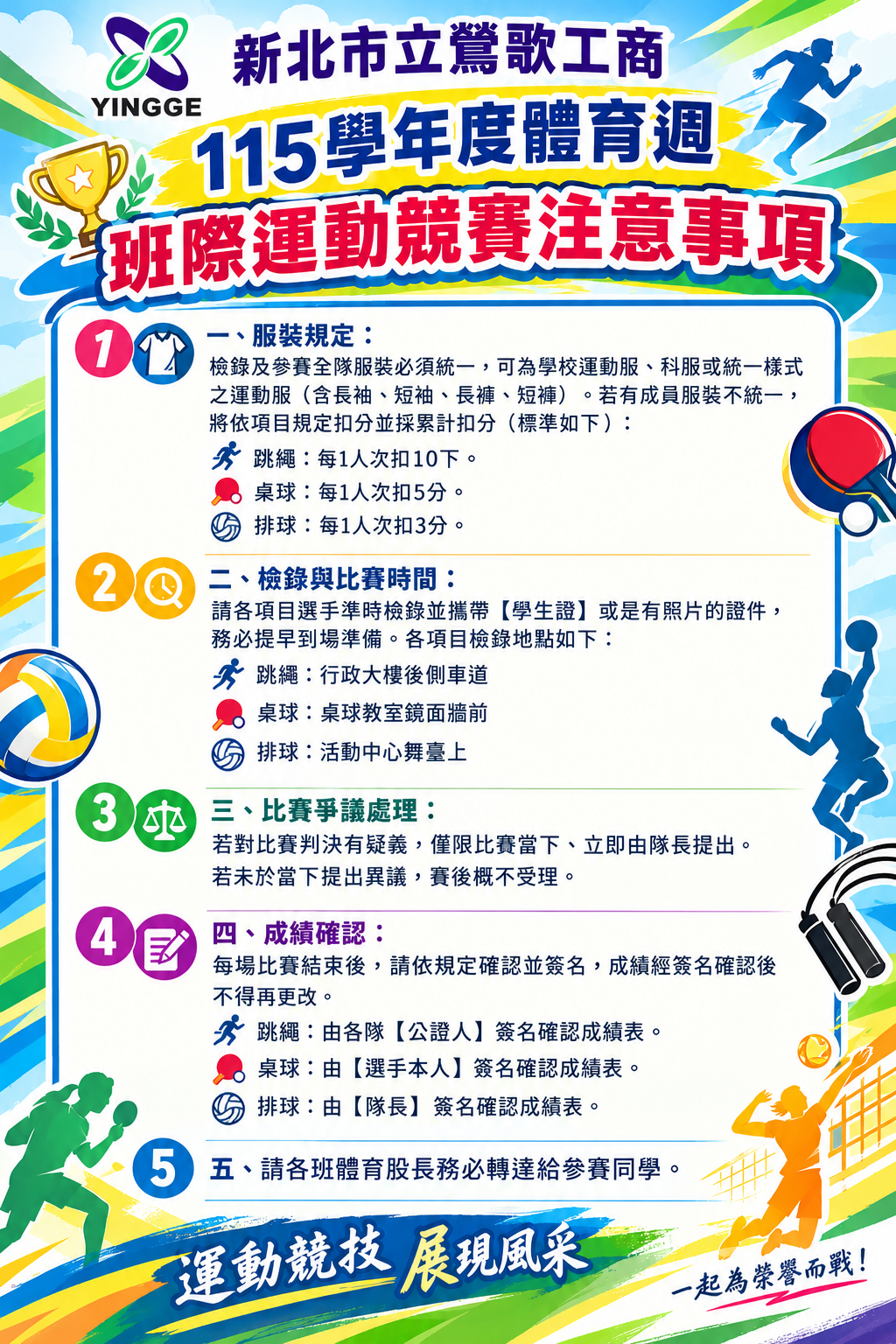 體育週注意